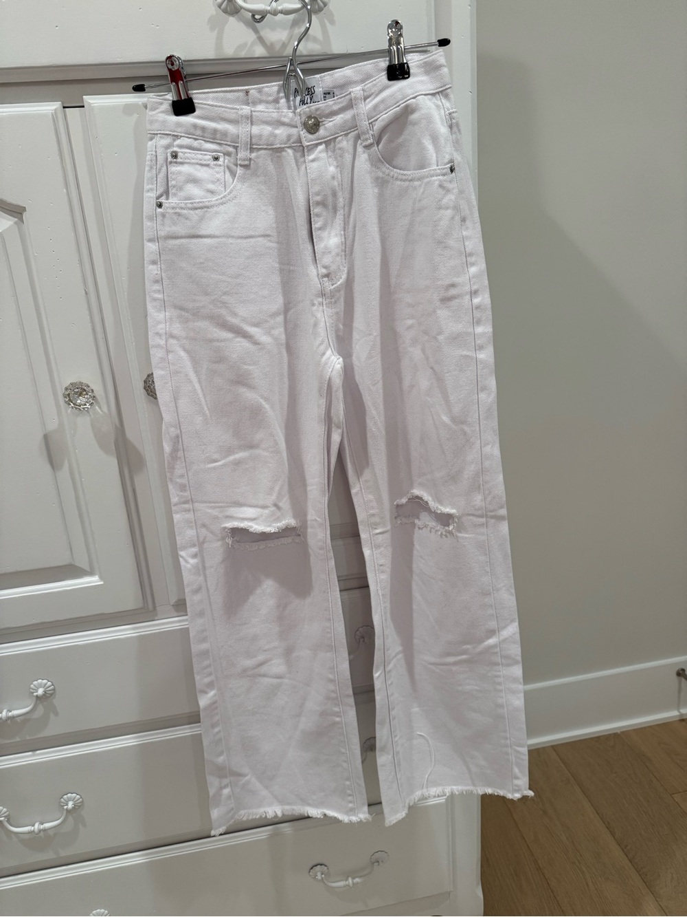 Princess Polly White Wide-Leg Jeans